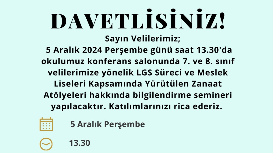 7. ve 8. SINIF LGS SÜRECİ TOPLANTISI